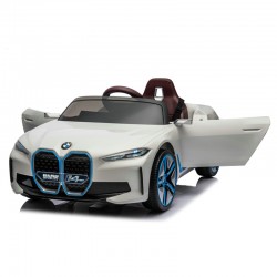 Dečiji automobil BMW i4 na akumulator 12 V sa dva motora
